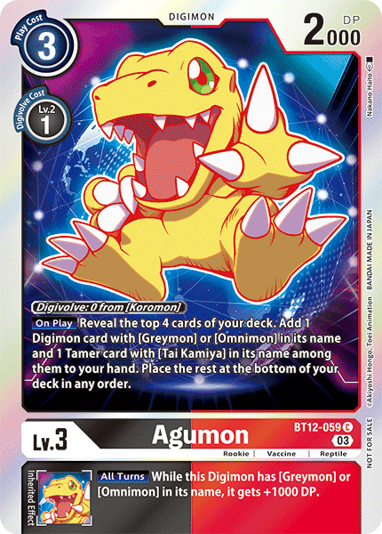 Agumon - BT12-059 Full hd image