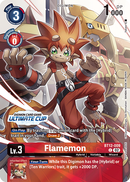 Flamemon BT12-009 Full hd image