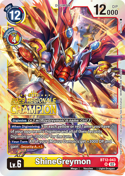 ShineGreymon BT12-043 Full hd image