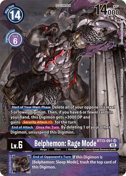 Belphemon: Rage Mode BT13-091 Crop image Wallpaper