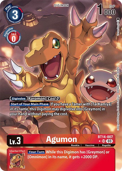 Agumon BT14-007 Crop image Wallpaper