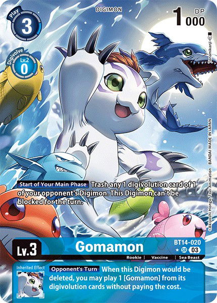 Gomamon BT14-020 Crop image Wallpaper