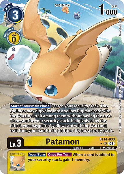 Patamon BT14-033 Crop image Wallpaper