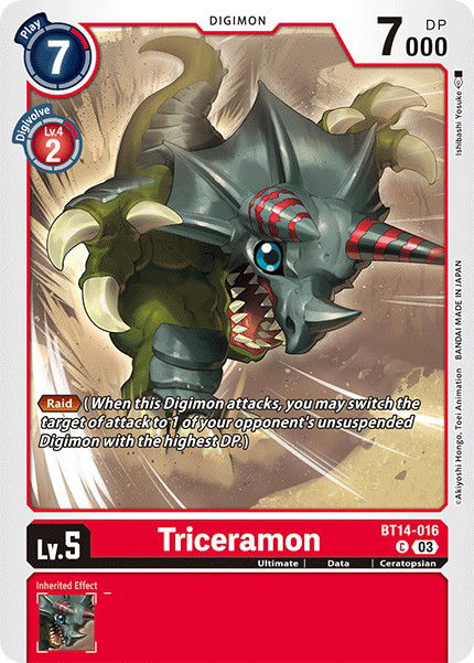 Triceramon BT14-016 Crop image Wallpaper