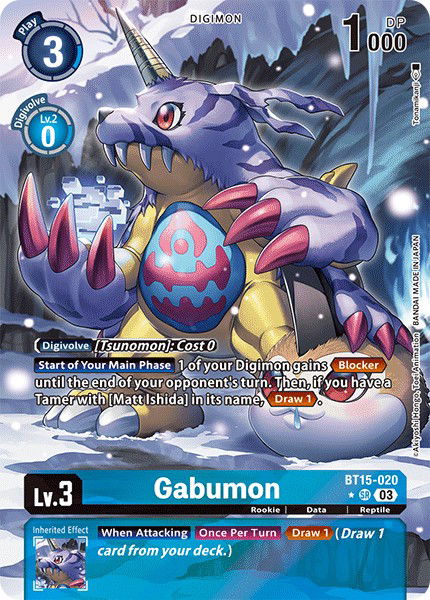 Gabumon BT15-020 Crop image Wallpaper