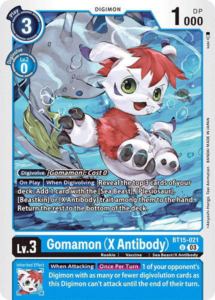 Gomamon (X Antibody) BT15-021 Crop image Wallpaper