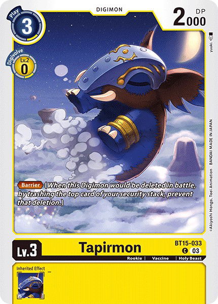 Tapirmon BT15-033 Crop image Wallpaper