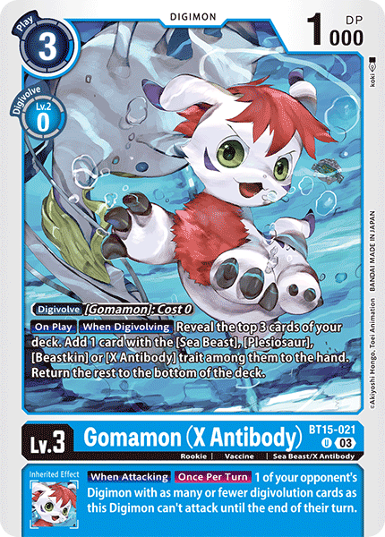 Gomamon (X Antibody) BT15-021 Full hd image