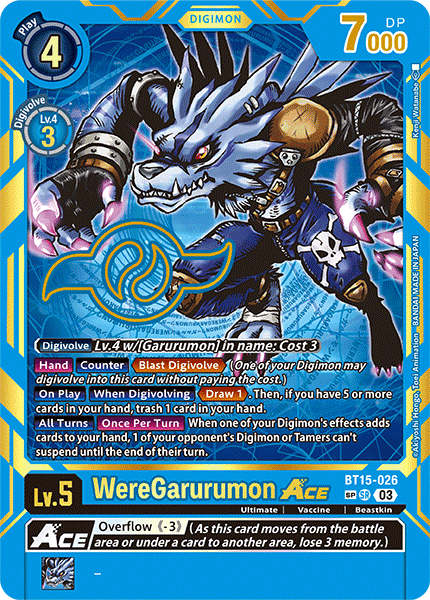 WereGarurumon ACE BT15-026 Full hd image