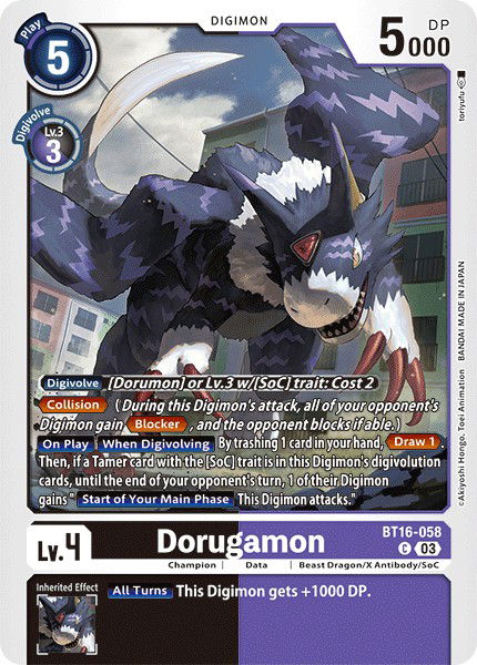 Dorugamon BT16-058 Crop image Wallpaper