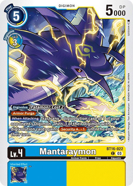 Mantaraymon BT16-022 Crop image Wallpaper