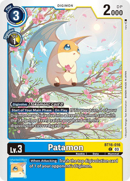 Patamon BT16-016 Crop image Wallpaper