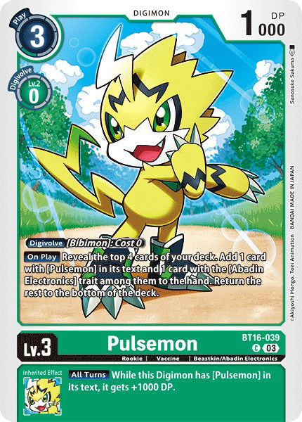 Pulsemon BT16-039 Crop image Wallpaper