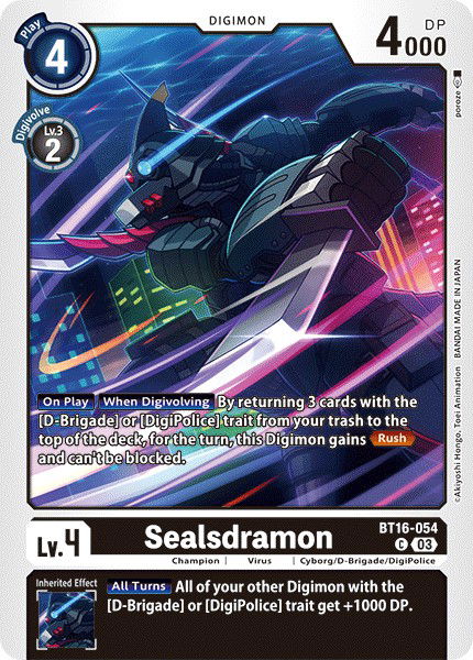 Sealsdramon BT16-054 Crop image Wallpaper