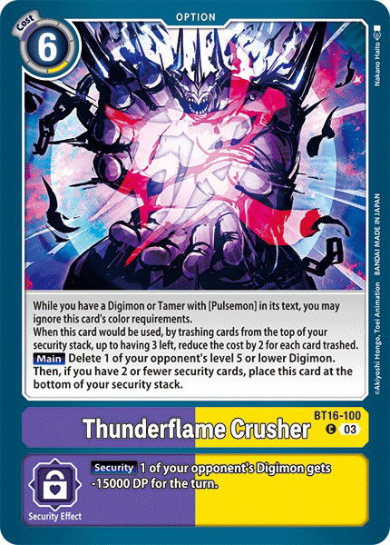 Thunderflame Crusher BT16-100 Crop image Wallpaper