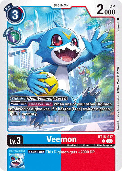 Veemon BT16-017 Crop image Wallpaper