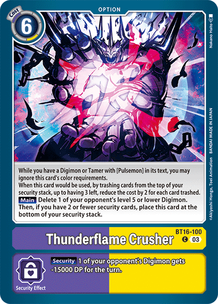 Thunderflame Crusher BT16-100 Full hd image