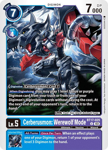 Cerberusmon: Werewolf Mode BT17-025 Crop image Wallpaper