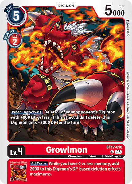 Growlmon BT17-010 Crop image Wallpaper