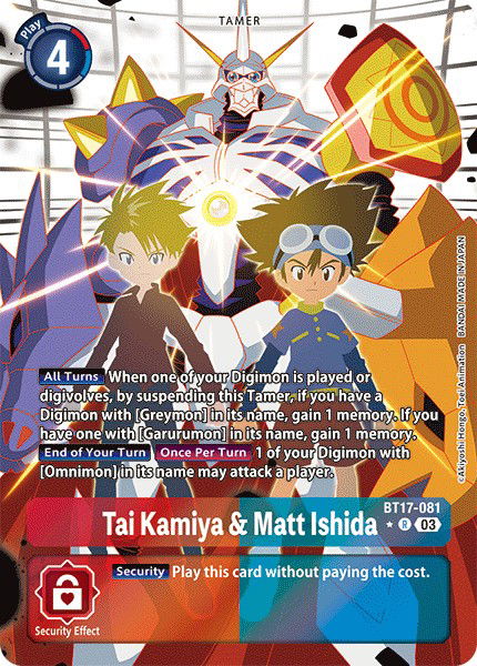 Tai Kamiya & Matt Ishida BT17-081 Crop image Wallpaper