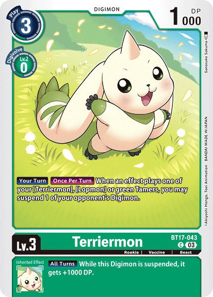 Terriermon BT17-043 Crop image Wallpaper