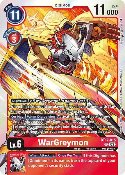 WarGreymon BT17-015 Crop image Wallpaper