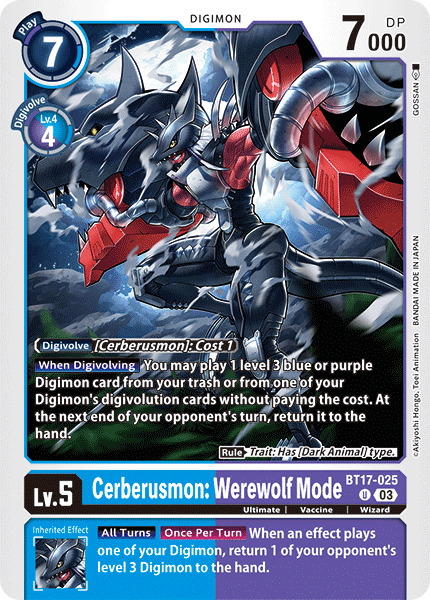 Cerberusmon: Werewolf Mode BT17-025 Full hd image