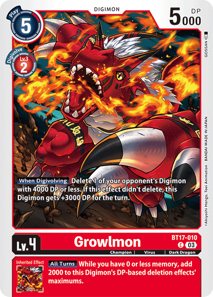 Growlmon BT17-010 Full hd image