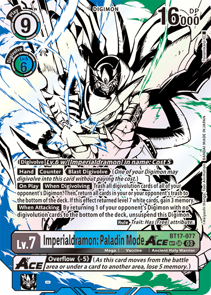 Imperialdramon: Paladin Mode ACE BT17-077 Full hd image