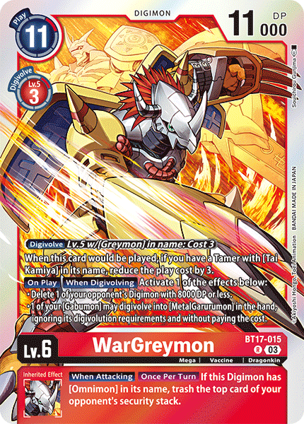 WarGreymon BT17-015 Full hd image