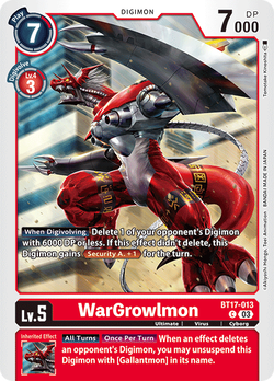 WarGrowlmon BT17-013 image