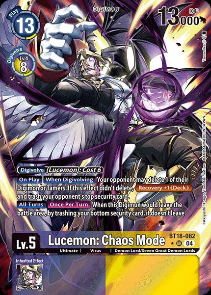 Lucemon: Chaos Mode BT18-082 Crop image Wallpaper