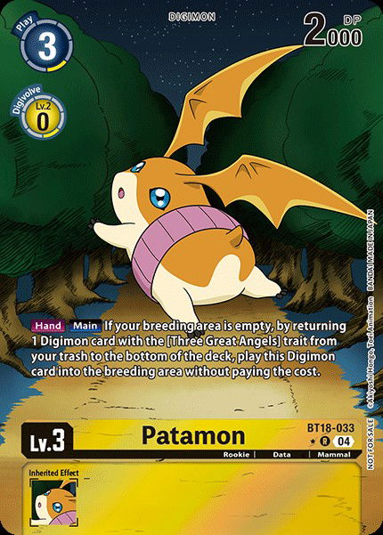 Patamon BT18-033 Crop image Wallpaper