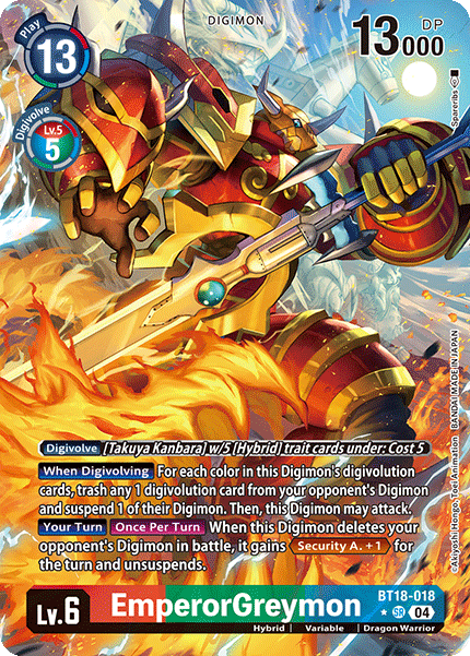 EmperorGreymon BT18-018 Full hd image