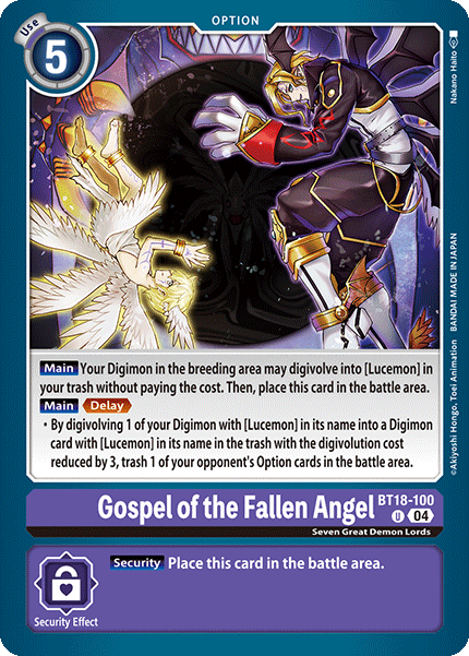 Gospel of the Fallen Angel BT18-100 Full hd image