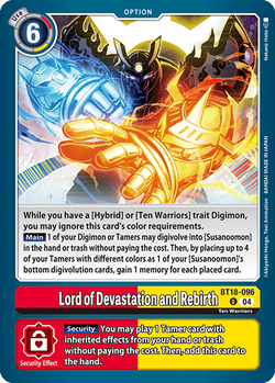 Lord of Devastation and Rebirth BT18-096 image