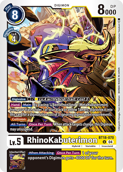 RhinoKabuterimon BT18-070 Full hd image