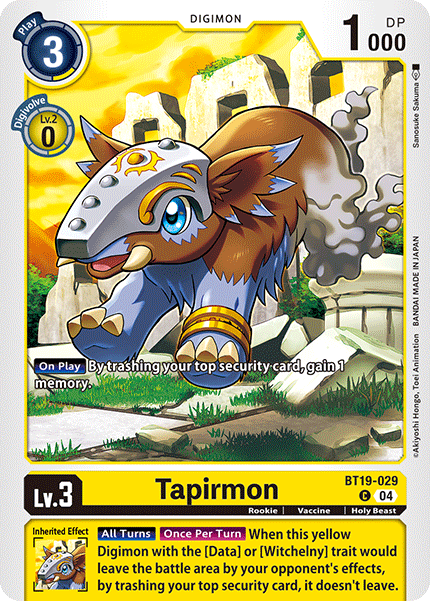 Tapirmon BT19-029 Full hd image