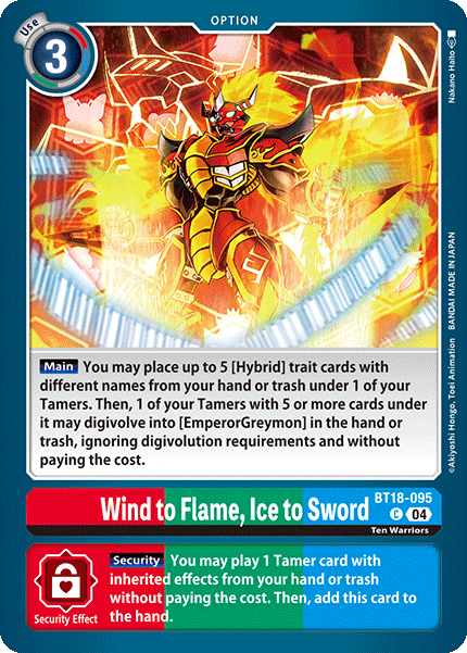 Wind to Flame, Ice to Sword BT18-095 Full hd image