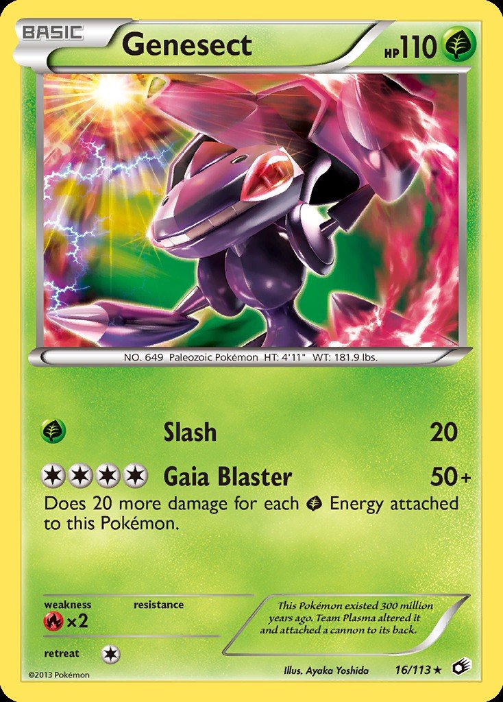 Card Pokémon Genesect original e nova