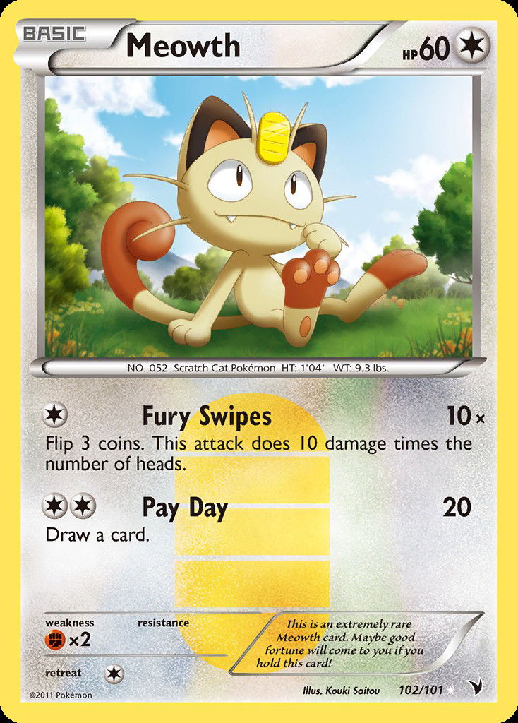 Meowth NVI 102 Crop image Wallpaper