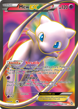 Mew-EX DRX 120 translates to Mew-EX DRX 120 in Portuguese. image