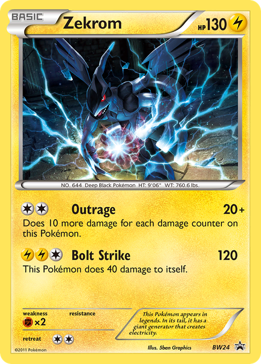 Zekrom PR-BLW BW24  Pokemon TCG POK Cards