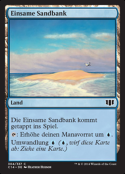 Einsame Sandbank