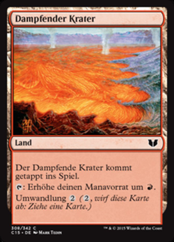 Dampfender Krater