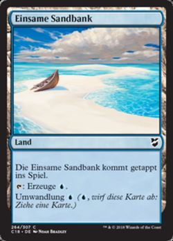 Einsame Sandbank