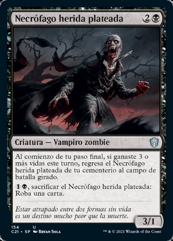 Necrófago herida plateada