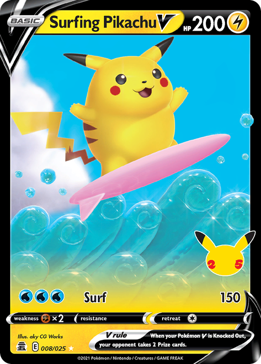 Surfing Pikachu V CEL 8 image