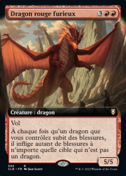 Dragon rouge furieux