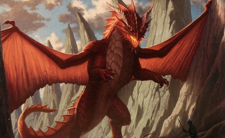 Wrathful Red Dragon Crop image Wallpaper